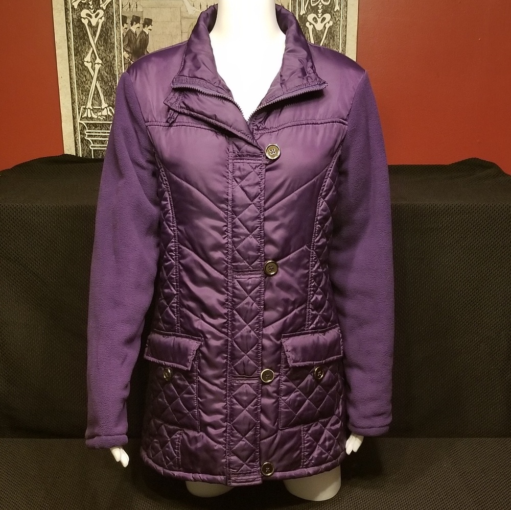 Purple fleece coat